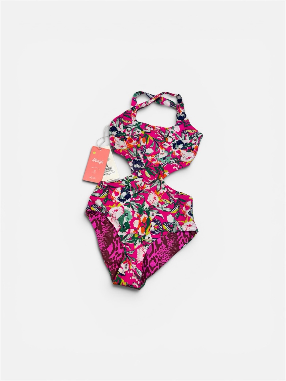 NWT Youth Sz 8 Maaji Zinnia  Aurora Reversible Swimsuit Trikini One Piece